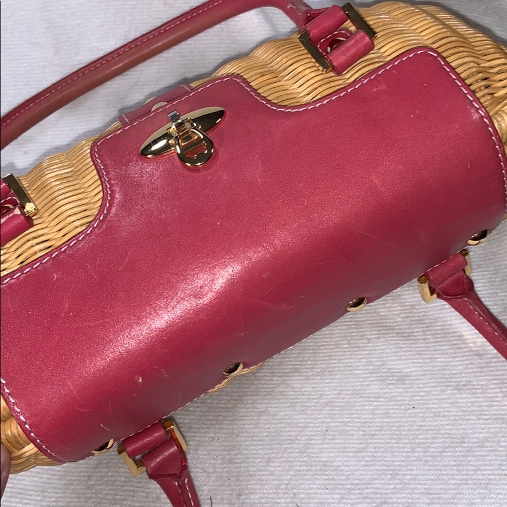 Etienne AIGNER basket handbag wicker & leather - Picture 5 of 12